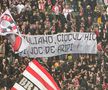 Gafă după gafă a fanilor rapidiști! „Diavolii vișini”, varianta 2026 în derby-ul cu Dinamo: ce mesaje au apărut în peluză