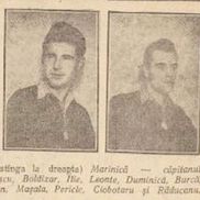 Pericle Valeca, purtând ochelari, în anii în care evolua la Dinamo Pitești, la jumătata anilor '50 / Sursă: Alexandru Fieraru