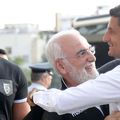 Ivan Savvidis și Răzvan Lucescu, în 2024, la sărbătoarea ultimului titlu câștigat de PAOK