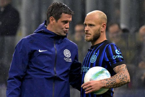 Cristi Chivu și Federico Dimarco / Foto: Imago Images