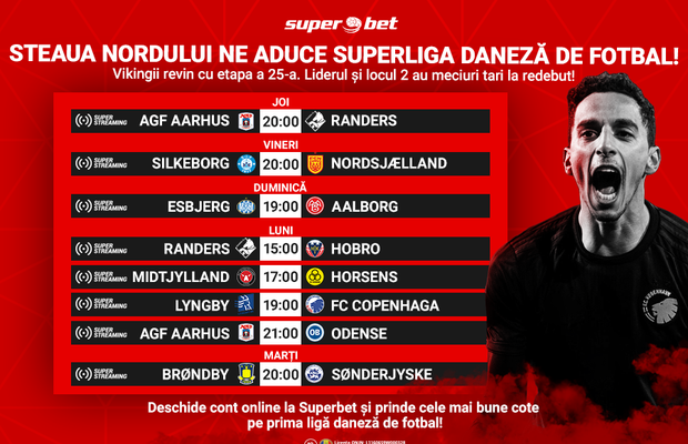 Se reia și cea mai tare ligă a Nordului. Danemarca bifează o săptămână a fotbalului: 8 meciuri în 5 zile