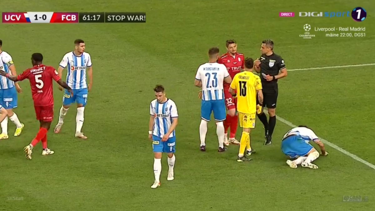 Momente încinse în Craiova - Botoșani: un „roșu” și 4 „galbene” la aceeași fază!