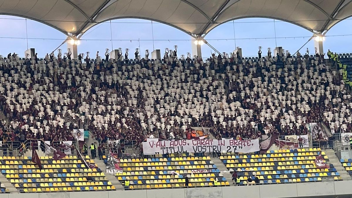 Scenografie, torțe și mesaje la FCSB - Rapid, 27 mai 2023