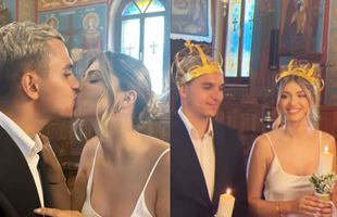Cristi Manea s-a căsătorit religios! Primele imagini cu fotbalistul și soția lui vloggeriță în biserică