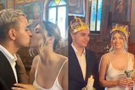 Cristi Manea s-a căsătorit religios! Primele imagini cu fotbalistul și soția lui vloggeriță în biserică