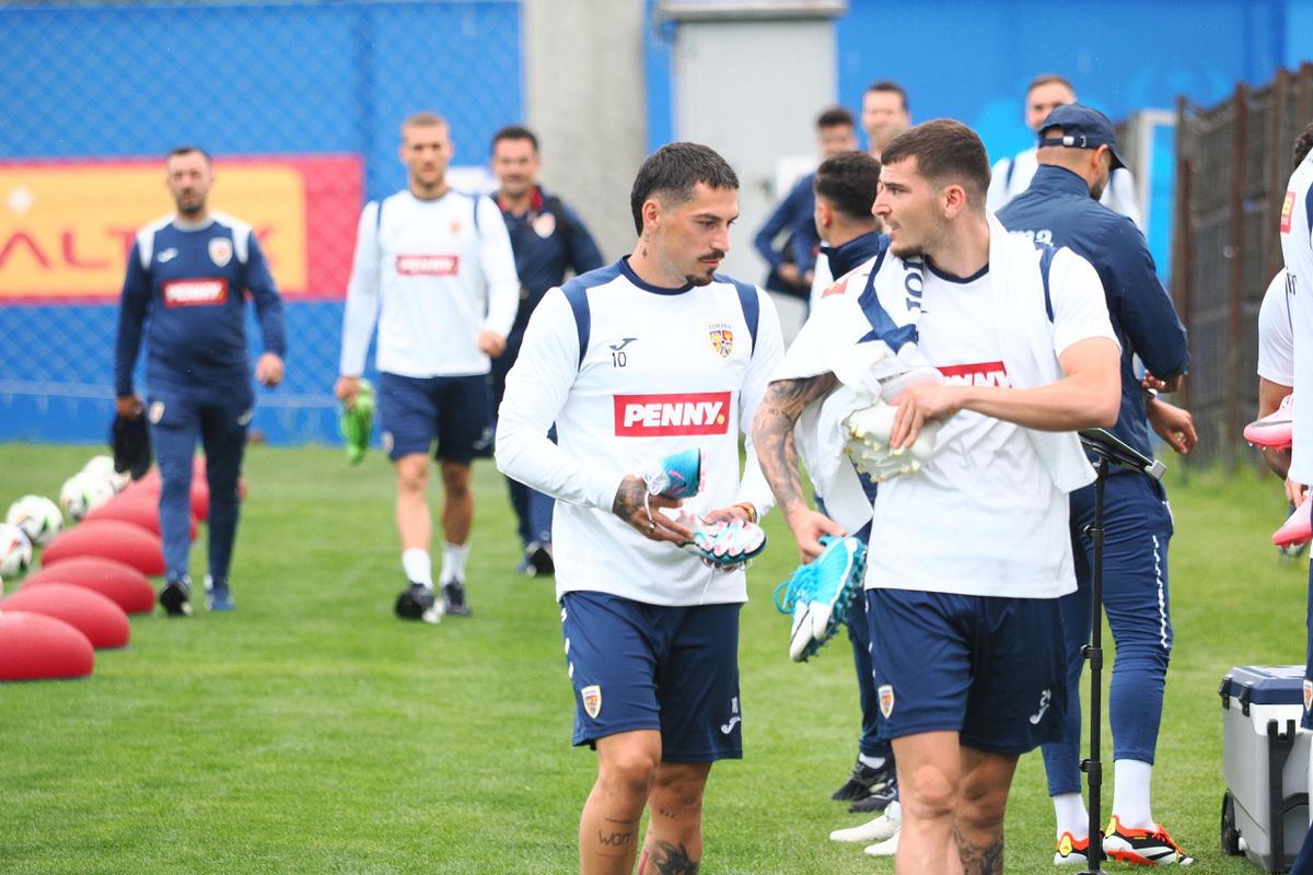 Cum a apărut Nicolae Stanciu la Mogoșoaia, înainte de EURO 2024 » Imagini de la antrenamentul României de azi