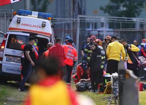 Momente de panică la Miercurea Ciuc » Ambulanța a transportat de urgență la spital un fan Dinamo + toate detaliile