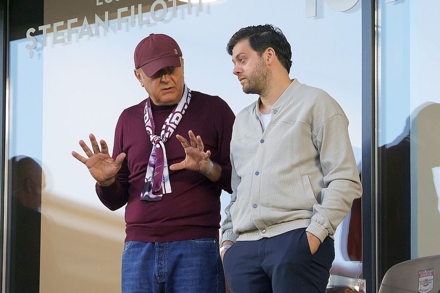Dan Șucu și Victor Angelescu // foto: GSP Dan Șucu a anunțat cine îi ia locul lui Viorel Moldovan la Rapid: „Nu poate să existe o variantă mai bună”