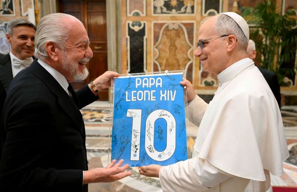Papa Leon i-a primit la Vatican pe campionii de la Napoli:  „Nu ați vrut să aplaudați că a scris presa”