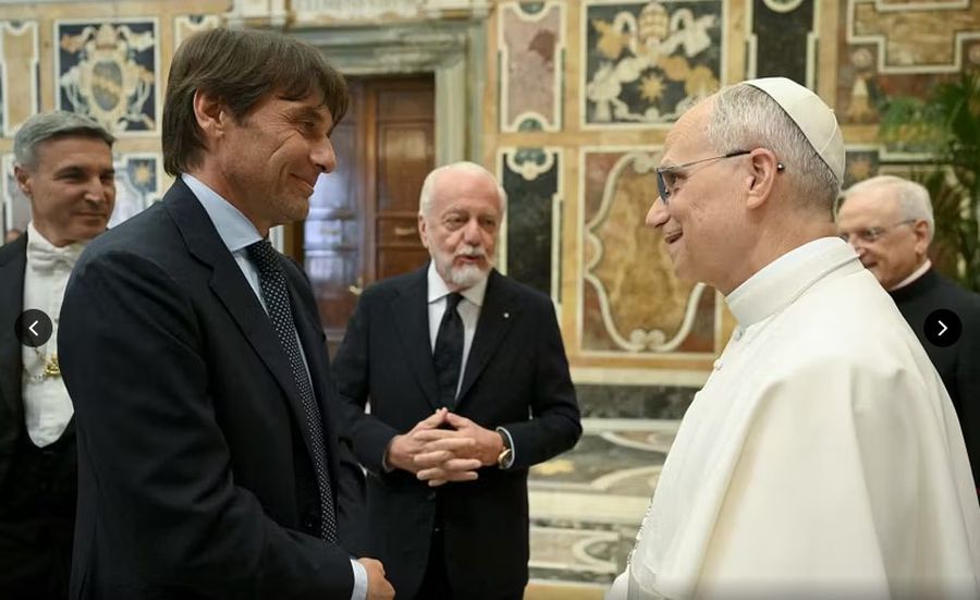 Papa Leon i-a primit la Vatican pe campionii de la Napoli:  „Nu ați vrut să aplaudați că a scris presa”