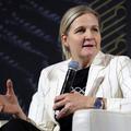 Kirsty Coventry, președinta Comitetului Olimpic Internațional, în timpul unei conferințe FOTO Guliver/GettyImages