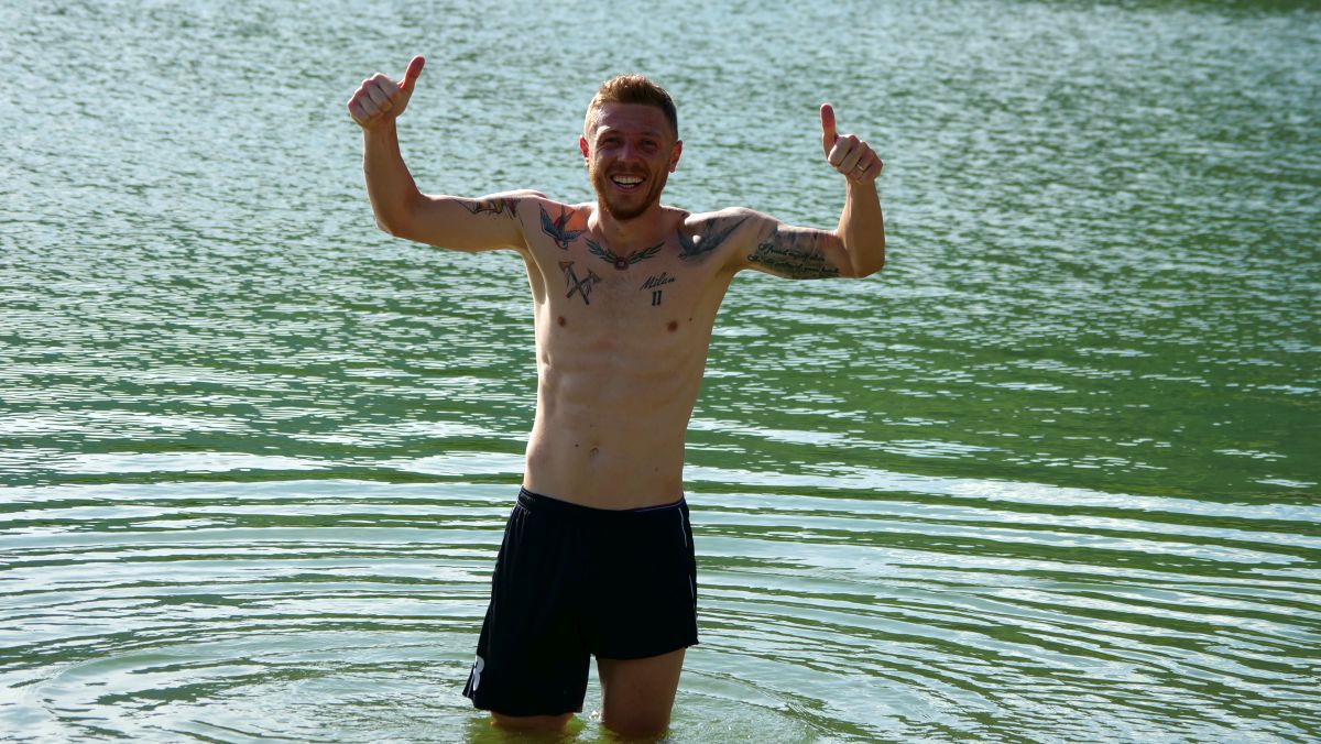 FOTO Sepsi, antrenamentul de seara și baie în lac 27.06.2021