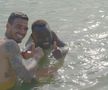 Leo Grozavu, ca pe vremuri + Imagini spectaculoase cu jucătorii lui Sepsi la concurs de sărituri în apă