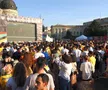 Suporterii echipei naționale au urmărit meciul pe un ecran uriaț în Piața George Enescu din Capitală