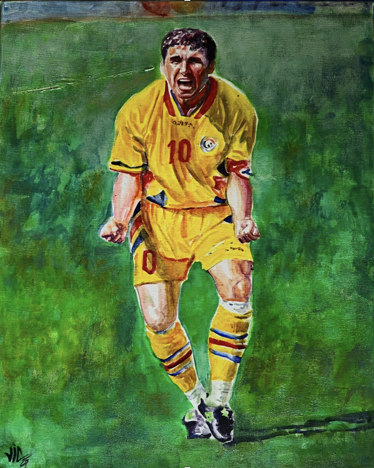 Mai mare ca Maradona!
Gheorghe Hagi sărbătorește victoria în fața Argentinei (3-2), la World Cup 1994