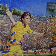 O fotografie pentru istorie.
Florin Răducioiu marchează în poarta Columbiei (3-1), în grupe, la World Cup 1994