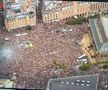 A scos în stradă mai mulți fani decât Dybala! Imagini fabuloase din Danemarca » Cum a fost primit Jonas Vingegaard, câștigătorul Turului Franței