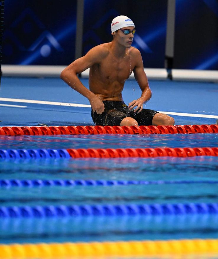 David Popovici, în finala de la 100 m liber (foto: Raed Krishan/GSP)