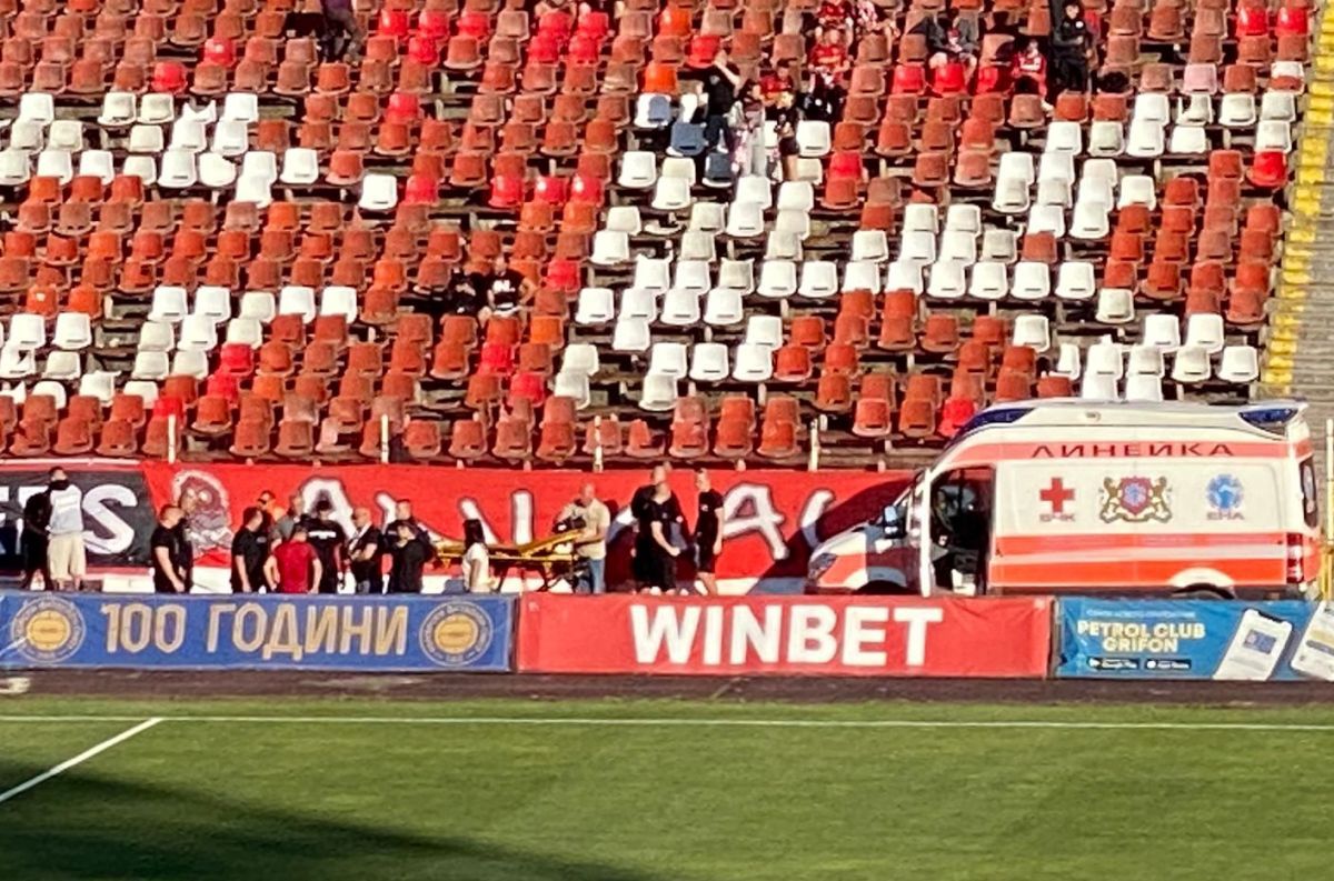 Incident înainte de CSKA Sofia - Sepsi » Un fan a avut nevoie de intervenția medicilor
