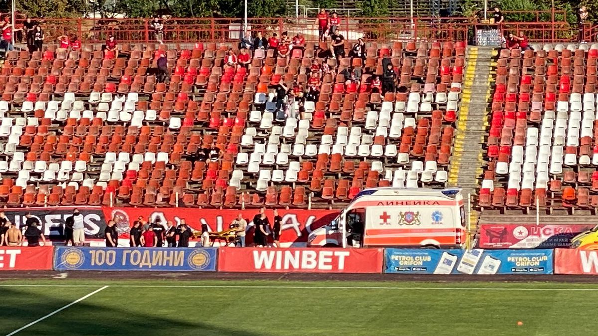 Incident înainte de CSKA Sofia - Sepsi » Un fan a avut nevoie de intervenția medicilor