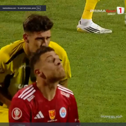 Andrei Mărginean s-a accidentat în Oțelul - Dinamo. FOTO: captură Prima Sport