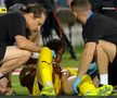 Andrei Mărginean s-a accidentat în Oțelul - Dinamo. FOTO: captură Prima Sport