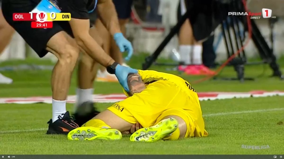 Ultimele vești despre Andrei Mărginean, accidentat în Oțelul - Dinamo