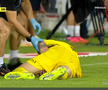 Andrei Mărginean s-a accidentat în Oțelul - Dinamo. FOTO: captură Prima Sport