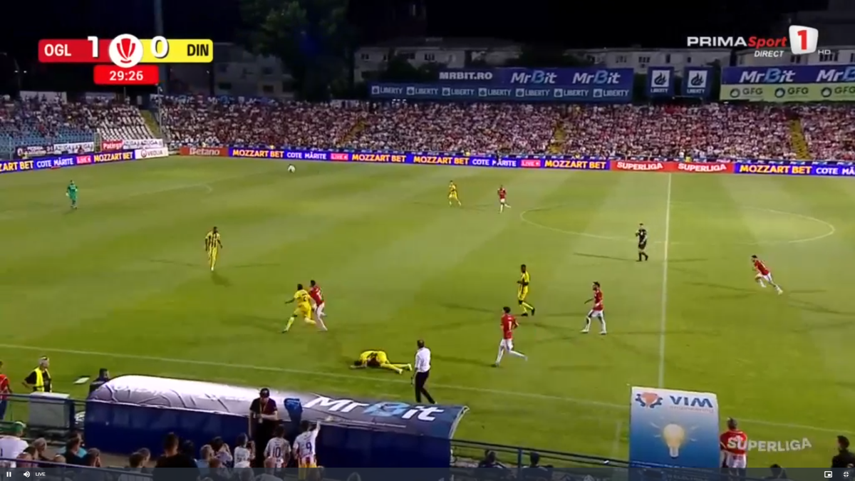 Andrei Mărginean s-a accidentat în Oțelul - Dinamo