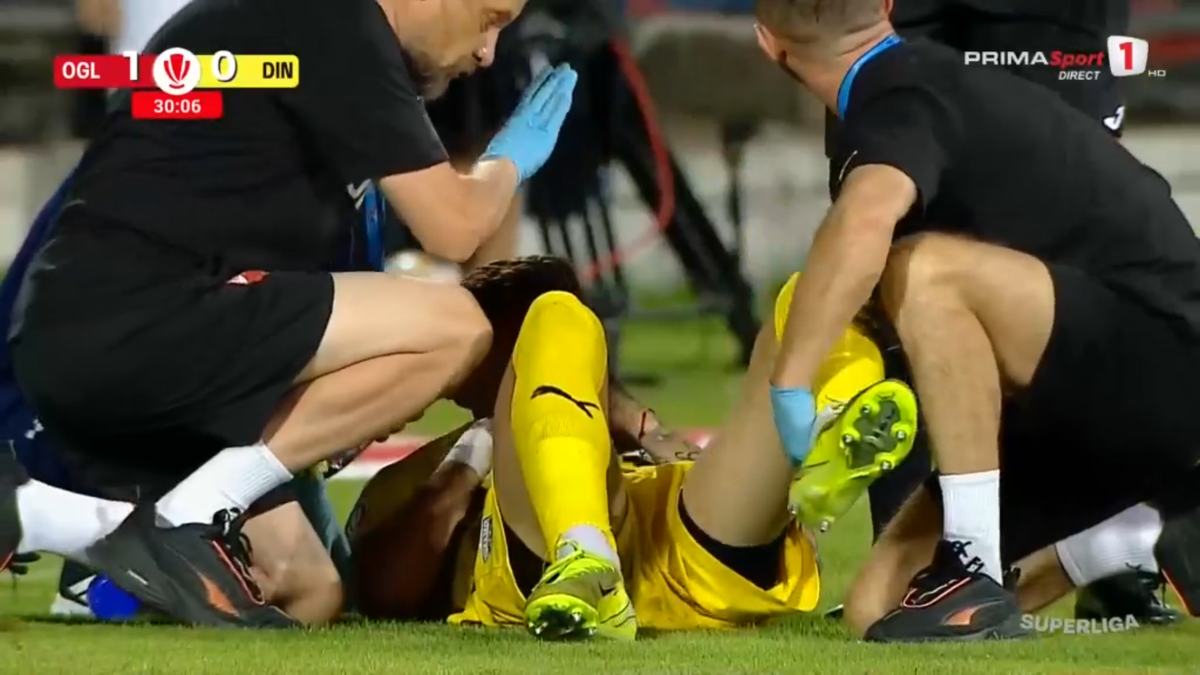Ultimele vești despre Andrei Mărginean, accidentat în Oțelul - Dinamo