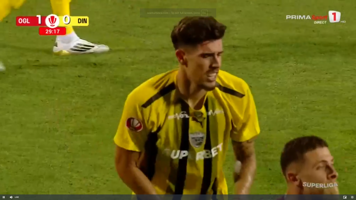 Andrei Mărginean s-a accidentat în Oțelul - Dinamo