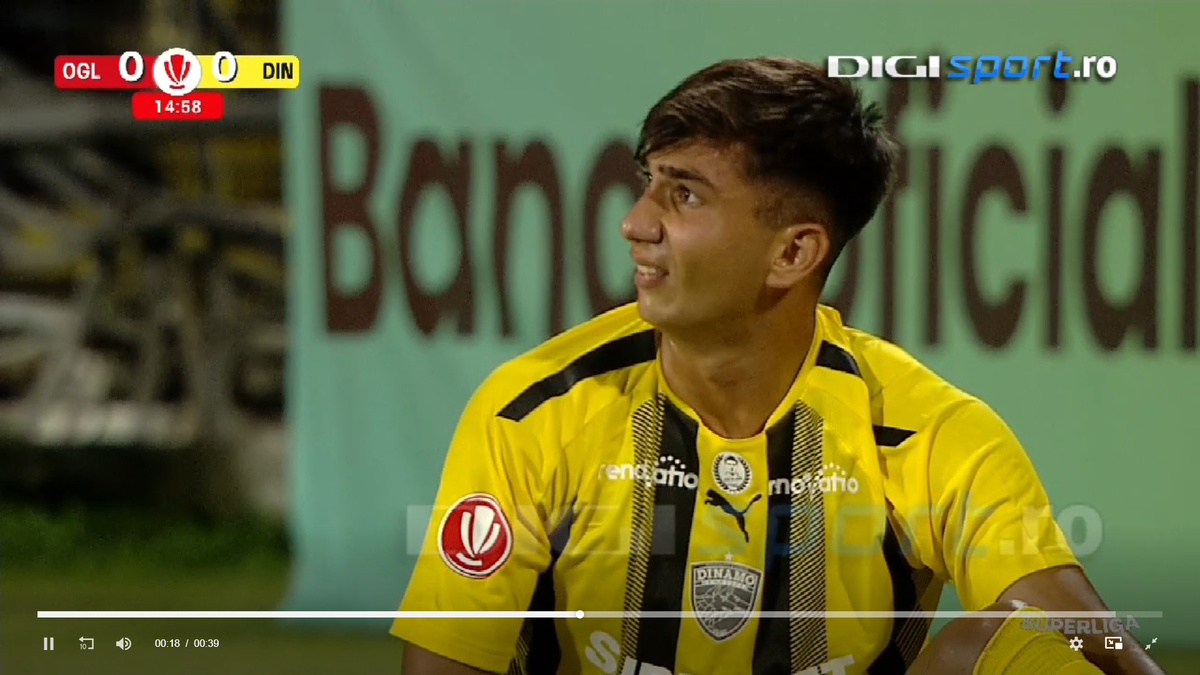 Alexandru Musi a solicitat un penalty în Oțelul - Dinamo