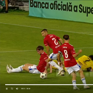 Alexandru Musi a solicitat un penalty în Oțelul - Dinamo. FOTO: captură @Digi Sport