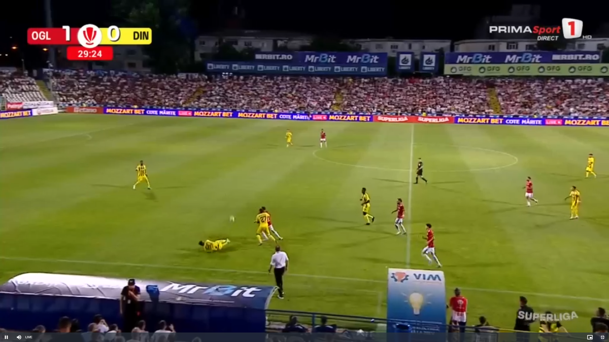 Andrei Mărginean s-a accidentat în Oțelul - Dinamo