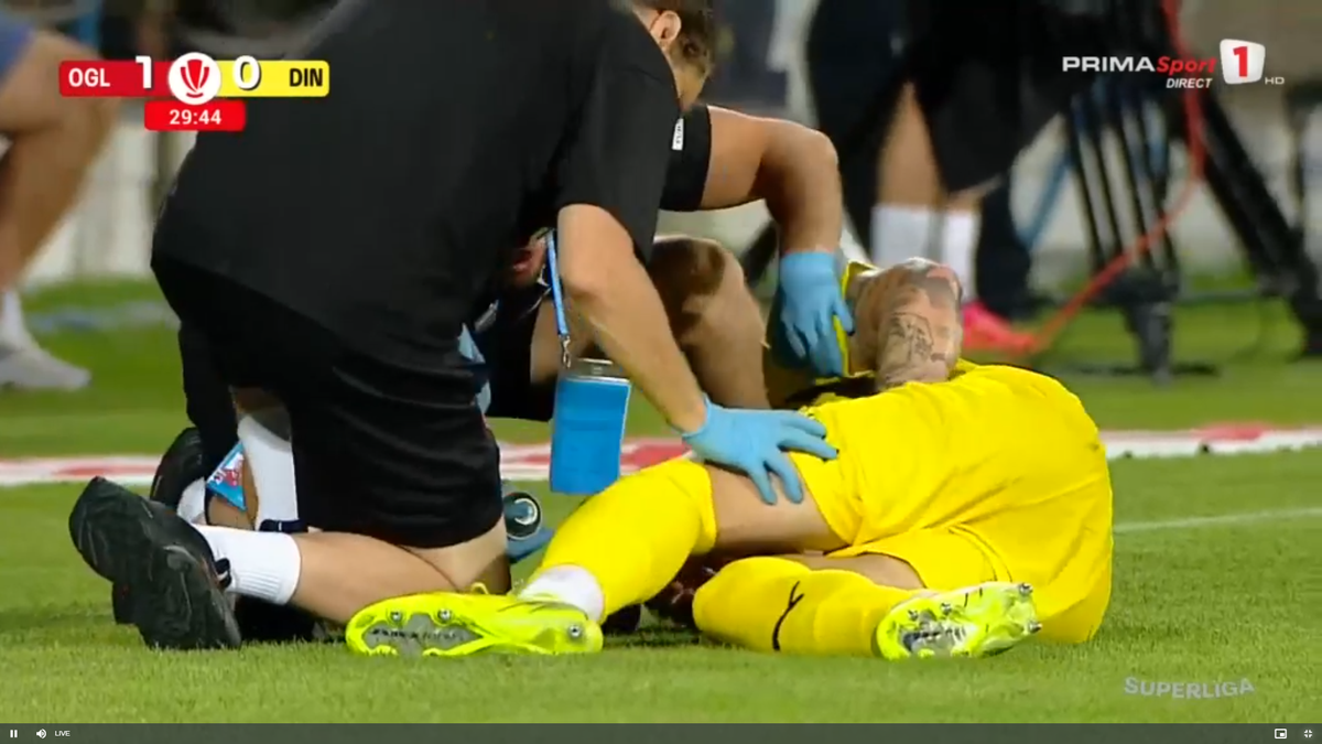 Ultimele vești despre Andrei Mărginean, accidentat în Oțelul - Dinamo