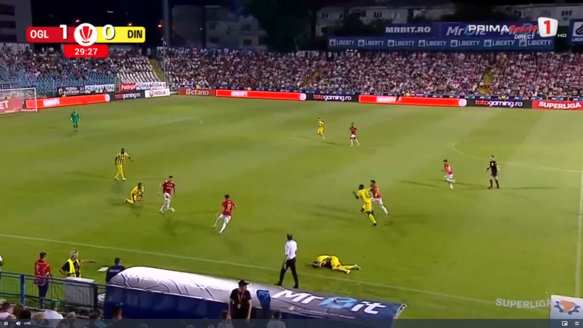 Andrei Mărginean s-a accidentat în Oțelul - Dinamo