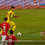 Alexandru Musi a solicitat un penalty în Oțelul - Dinamo. FOTO: captură @Digi Sport