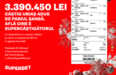 NOU RECORD NAȚIONAL! 3.390.450 LEI CÂȘTIG ÎN AGENȚIILE SUPERBET! Citește interviul exclusiv cu SuperMilionarul!