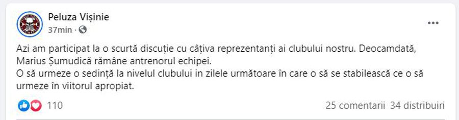 Suporterii lui CFR Cluj vin cu vești de ultimă oră: „Marius Șumudică rămâne antrenorul echipei”