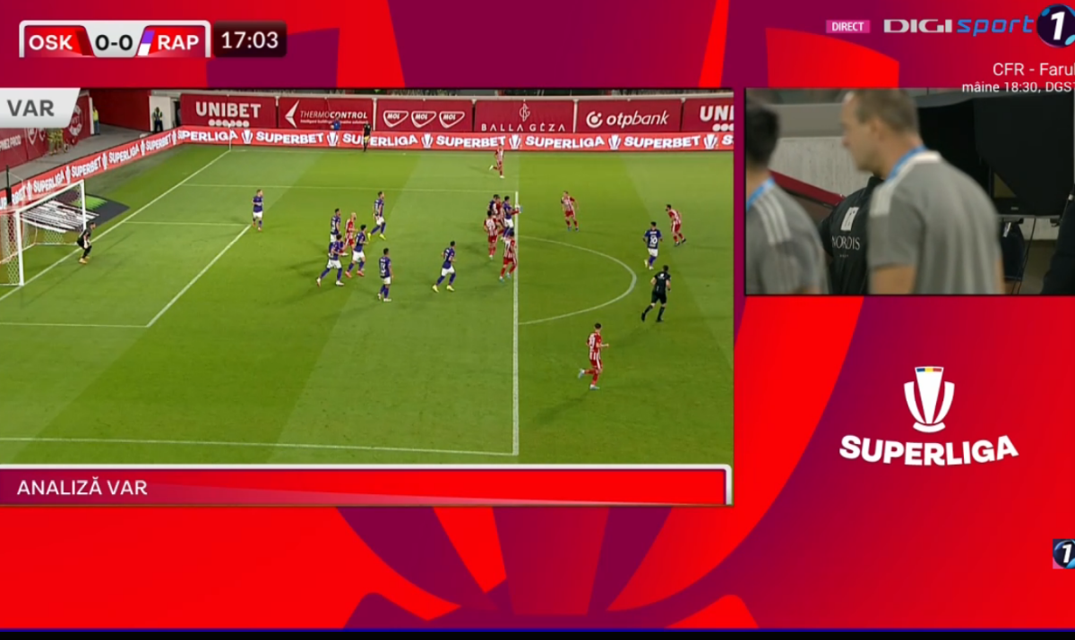 Sepsi - Rapid, întrerupt 6 minute pentru o decizie de arbitraj crucială » De ce a intervenit VAR