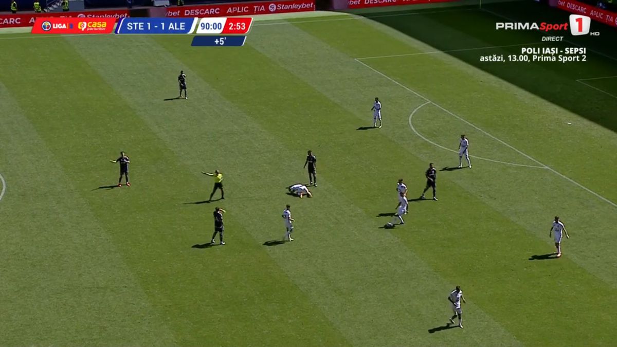 Momente inexplicabile în CSA Steaua - Alexandria » Chipirliu a fost eliminat, dar a terminat meciul în teren
