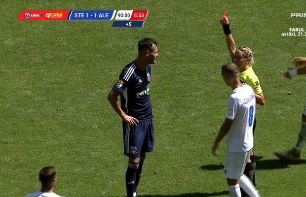 Momente inexplicabile în CSA Steaua - Alexandria » Chipirliu a fost eliminat, dar a terminat meciul în teren