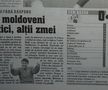 Paginile din Gazeta Sporturilor, după momentul violent în care Prunea l-a lovit cu pumul pe Claudiu Răducanu