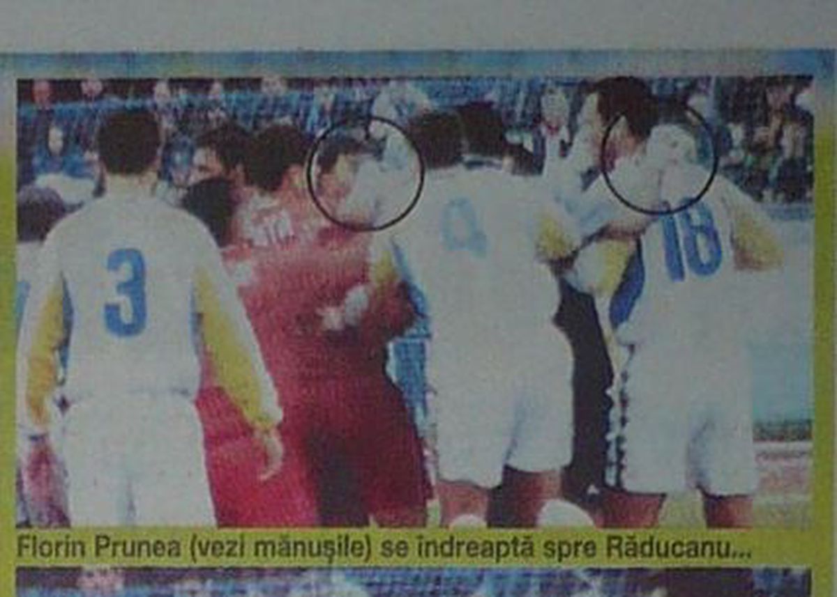 Florin Prunea și pumnul aplicat lui Claudiu Răducanu, în FCM Bacău - Steaua din 2003