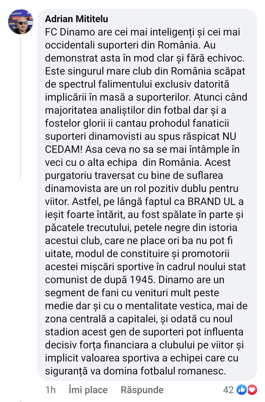 Adrian Mititelu, cuvinte neașteptate despre rivala din Superliga: „Va domina fotbalul românesc!”