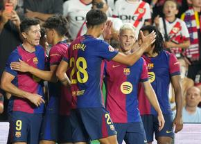 3 din 3! Barcelona câștigă pe terenul lui Vallecano » Dani Olmo, debut cu gol pentru catalani. Rațiu a fost doar rezervă