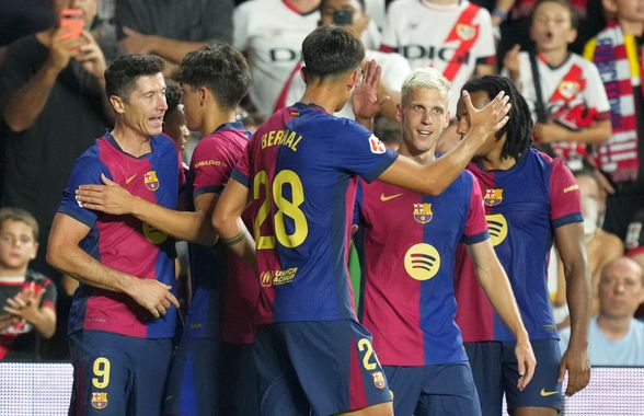 3 din 3! Barcelona câștigă pe terenul lui Vallecano » Dani Olmo, debut cu gol pentru catalani. Rațiu a fost doar rezervă