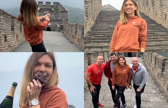 FOTO Simona Halep și-a sărbătorit ziua de naștere pe Marele Zid Chinezesc + Mesaj pentru Darren Cahill