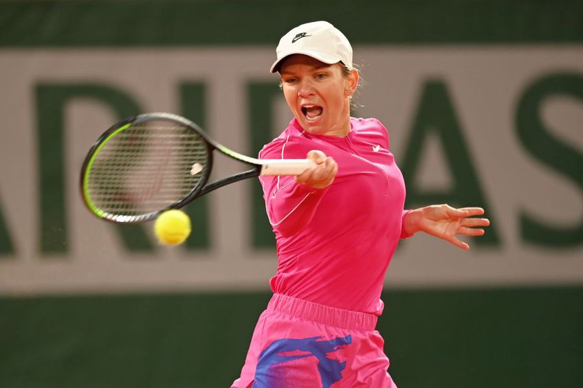 Simona Halep, în meciul cu Sara Sorribes Tormo // foto: Guliver/gettyimages