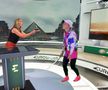 Simona Halep (dreapta), alături de Barbara Schett în studioul Eurosport // foto: captură @ Eurosport.ro